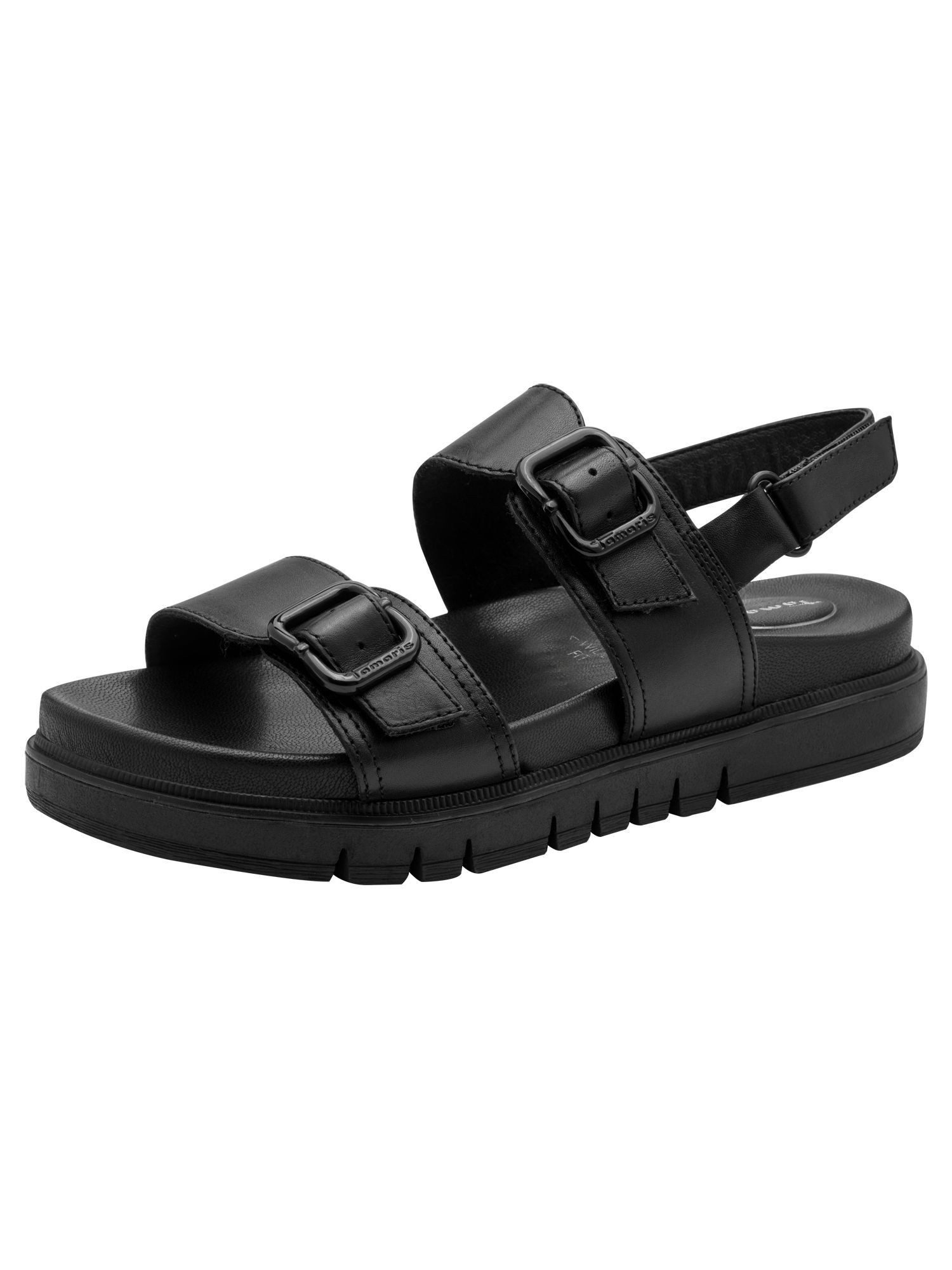 Tamaris WIDE FIT MultiAdjustable, comfortFit aus Leder Sandale comfortFit