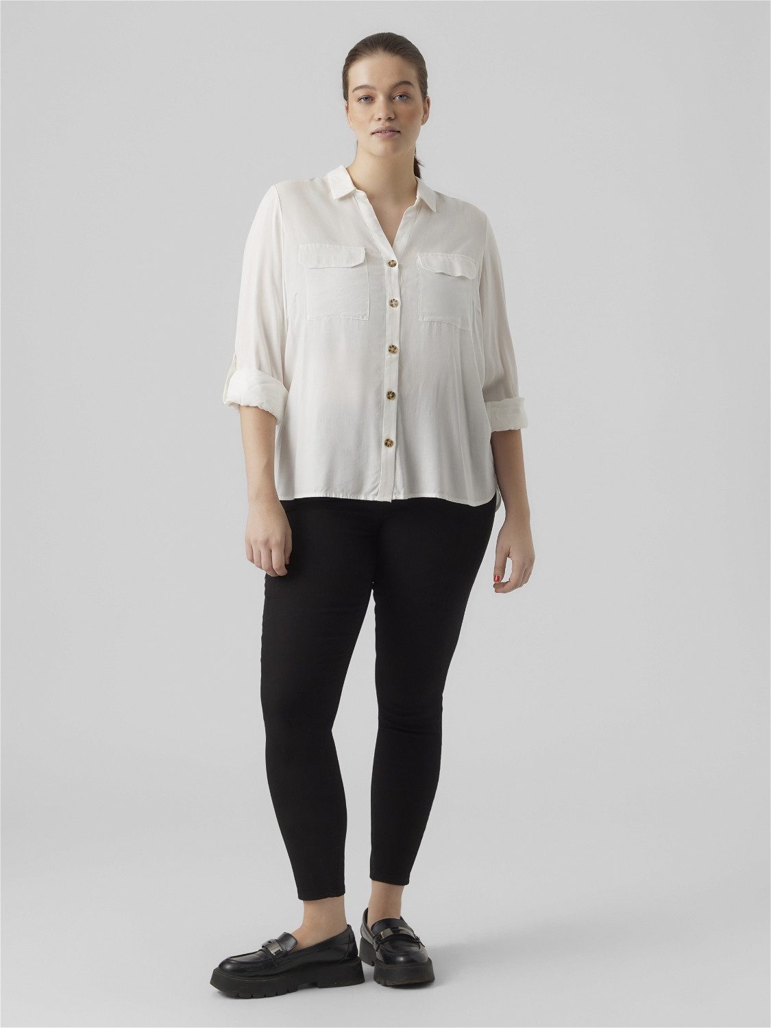Vero Moda Curve Hemdbluse VMBUMPY L/S SHIRT NEW CURVE GA NOOS – Bild 3 von 5