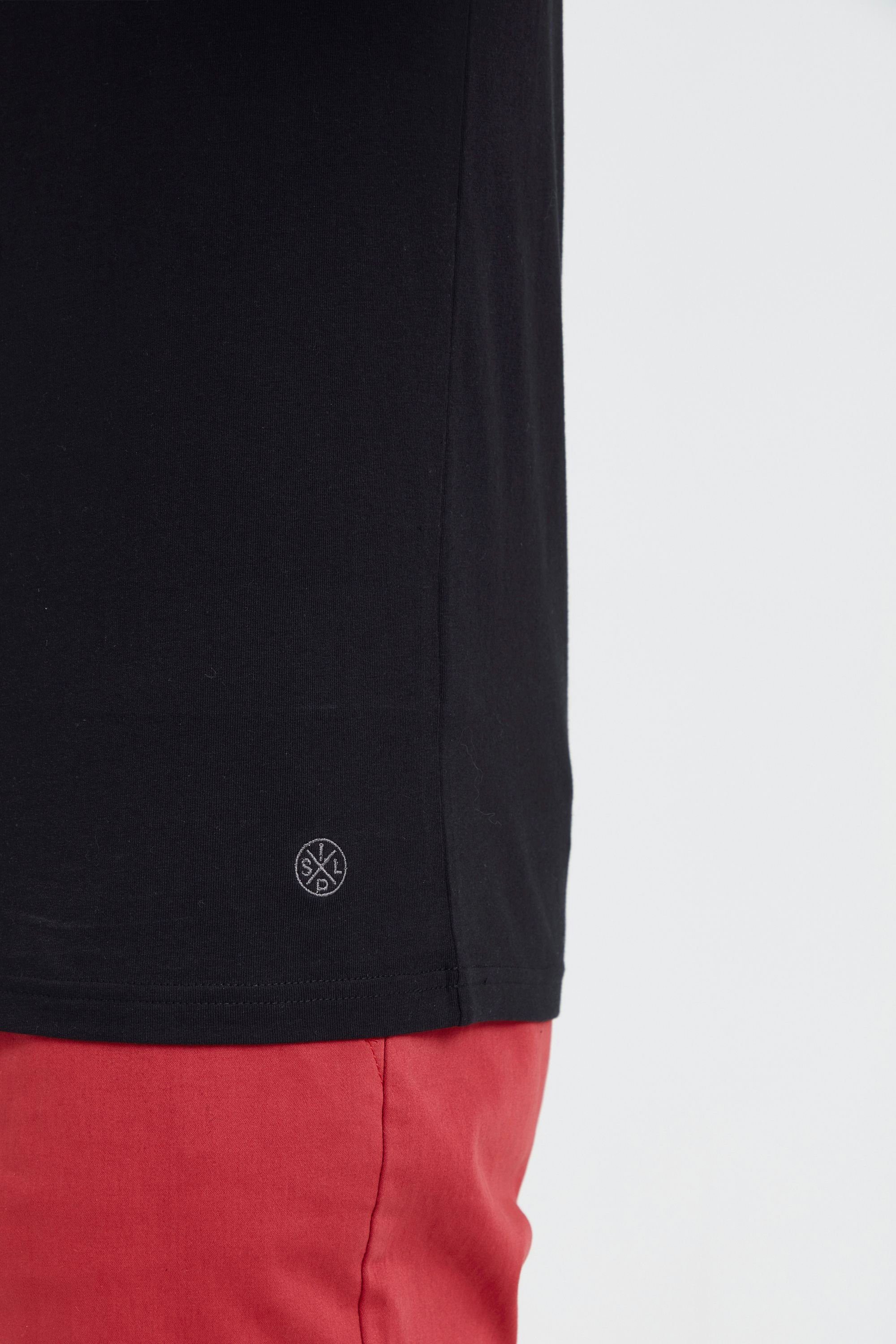 Streifenoptik !Solid SDSascha (9000) Rundhalsshirt T-Shirt Black Tricolor in