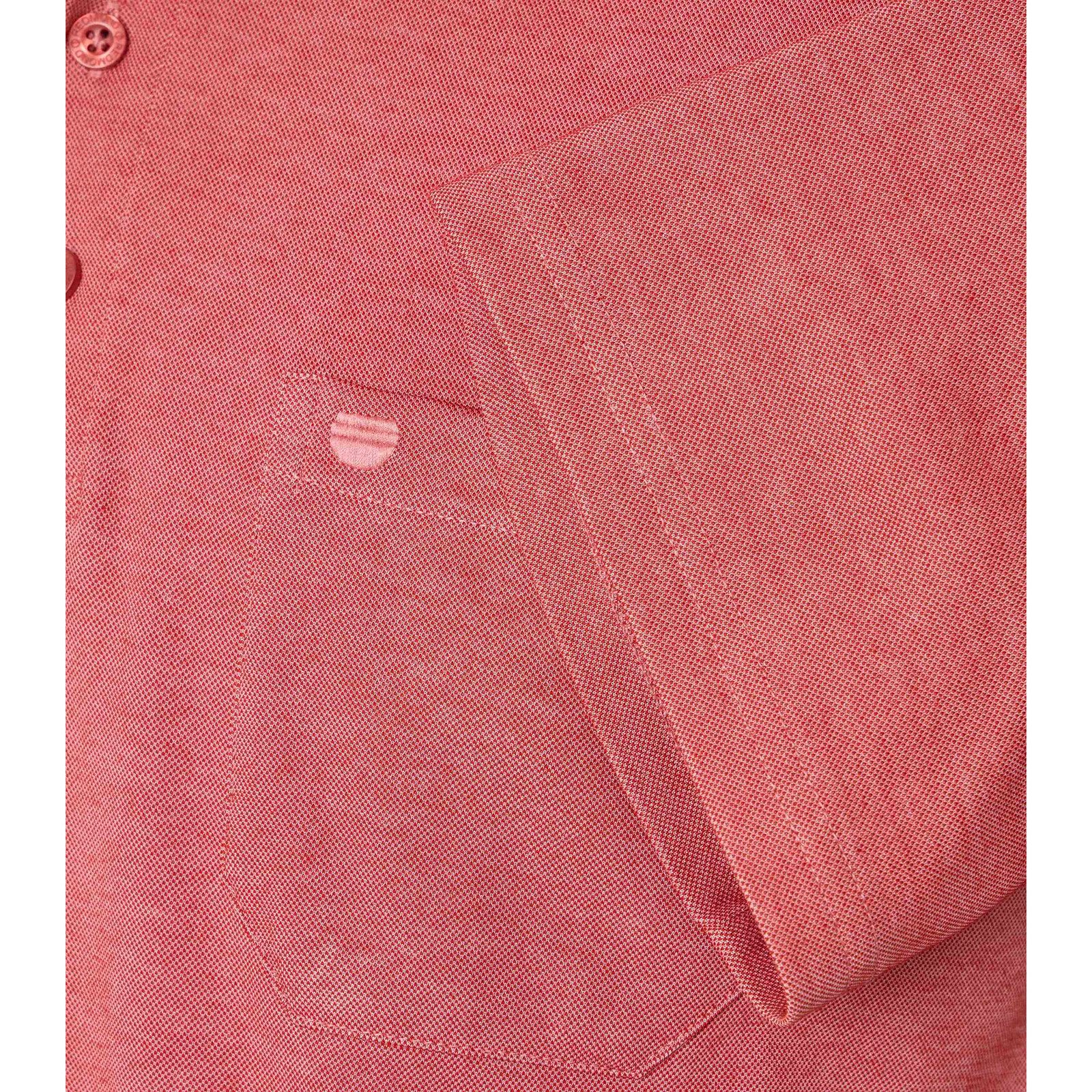 Redmond Poloshirt Redmond Übergrößen Poloshirt rot melange Wash & Wear