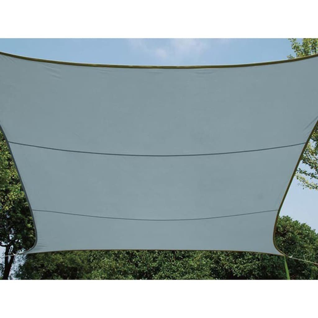 PEREL Balkonsichtschutz Sonnensegel Quadratisch 3,6 m Helles Schiefergrau