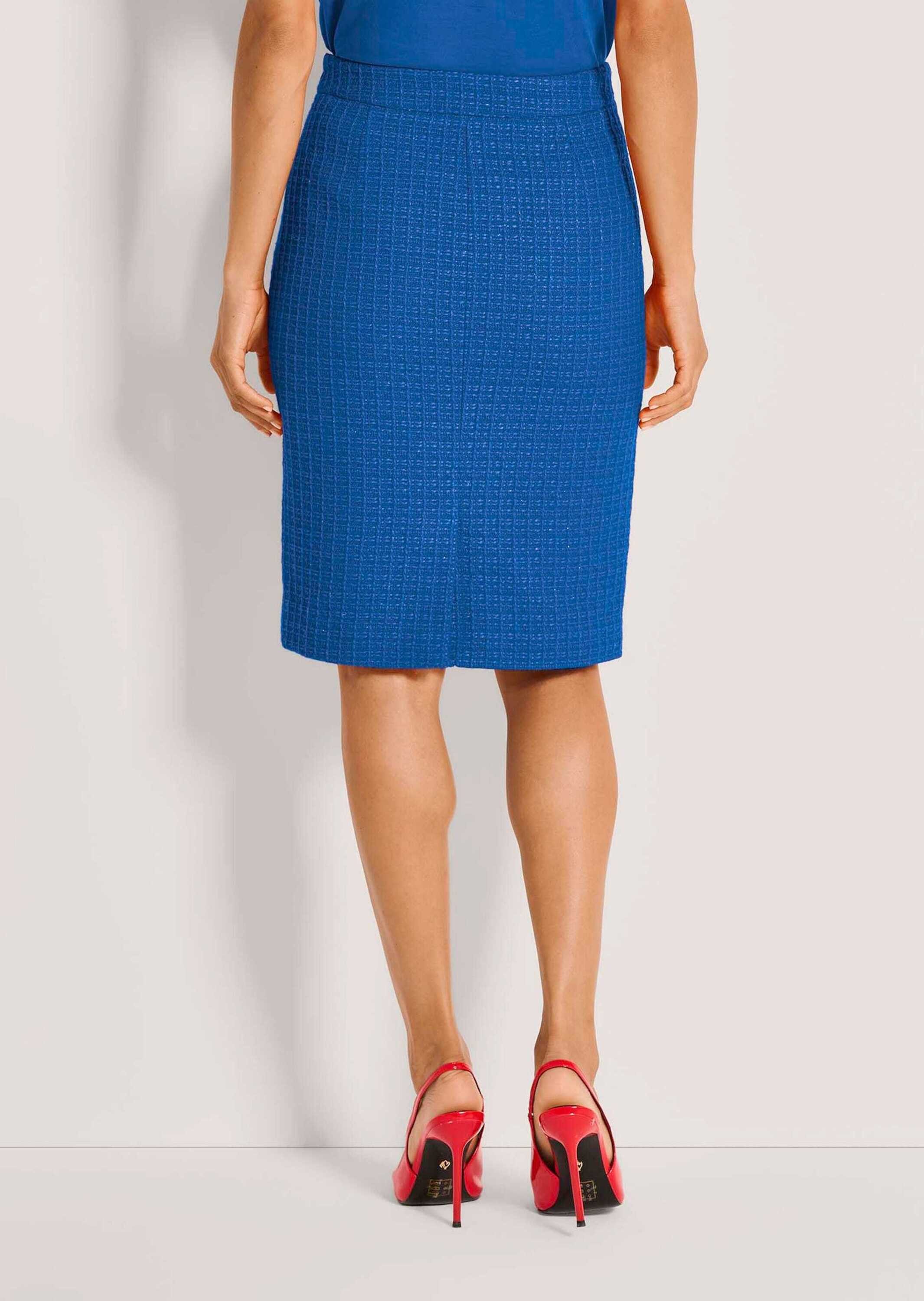 MADELEINE Midirock Schlanker Bleistift-Rock mit Glanz-Akzenten