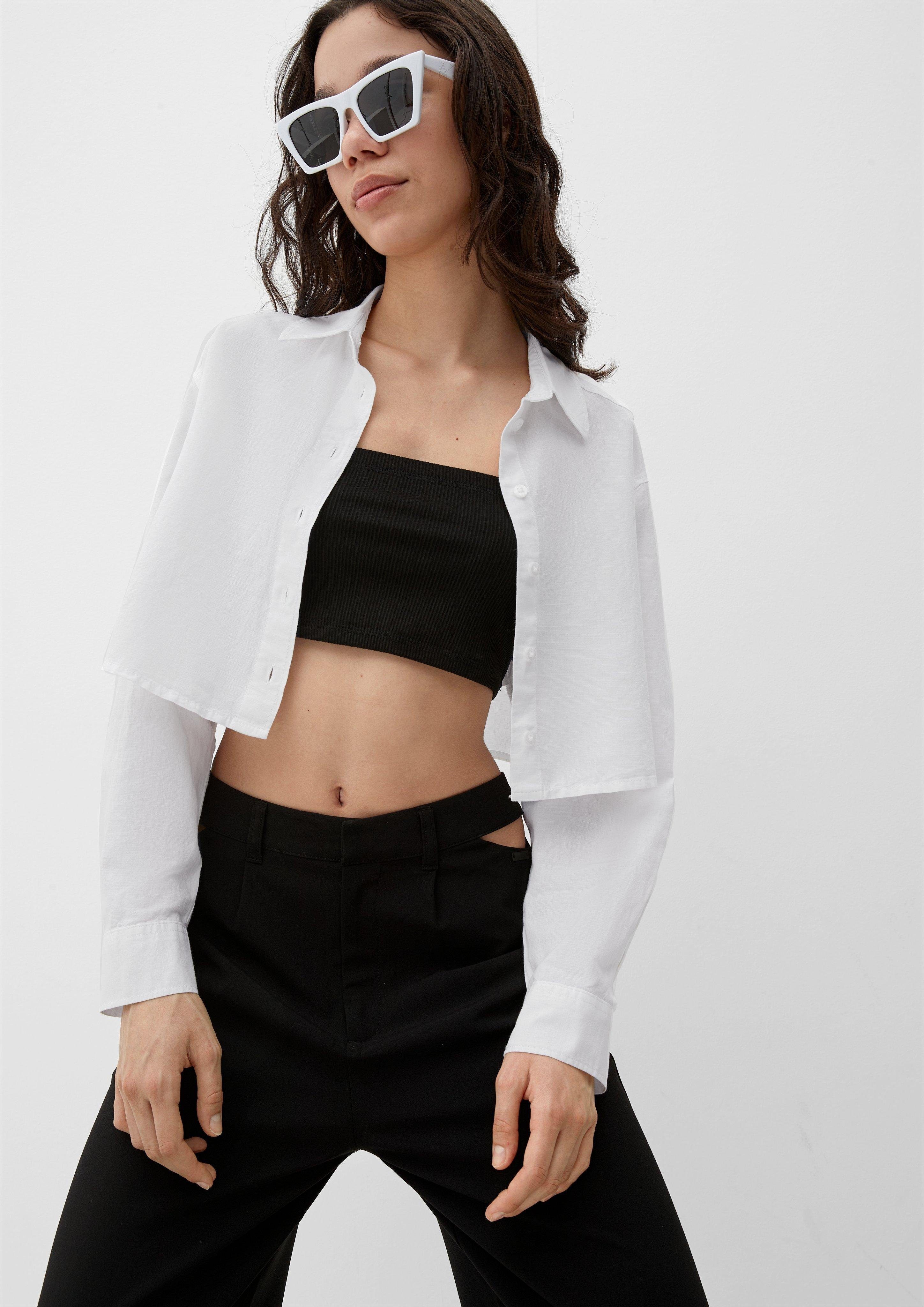 QS Langarmbluse Bluse im Boxy-Schnitt günstig online kaufen