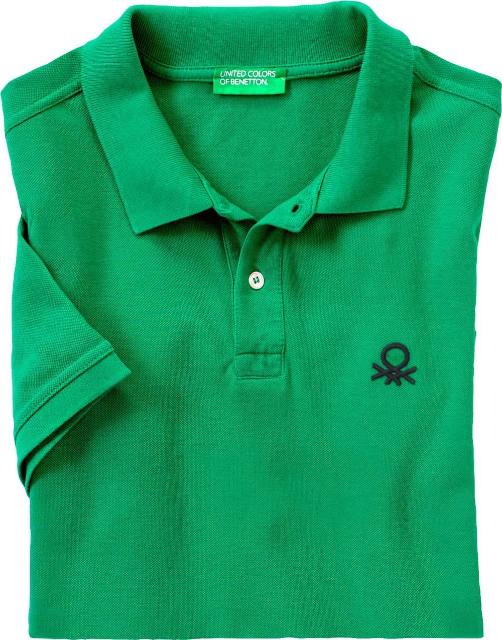 Baumwolle aus Benetton United of Poloshirt Colors grün