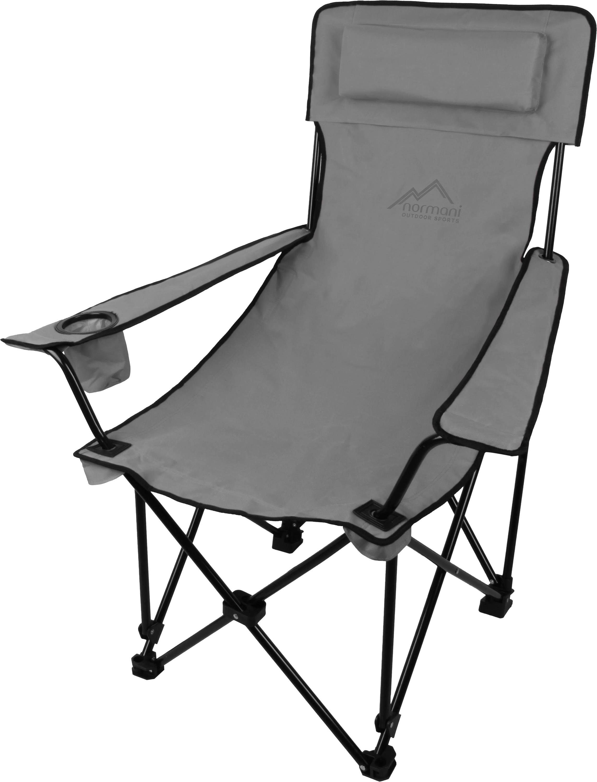 normani Campingstuhl Outdoor-Klappstuhl Nipigon, Campingstuhl Angelstuhl mit Getränkehalter - Gartenstuhl bis zu 150 kg