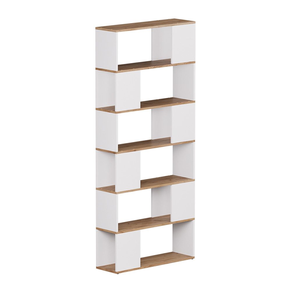 Vicco Raumteiler Eneos, Weiß/Goldkraft Eiche, 80 x 186 cm günstig online kaufen