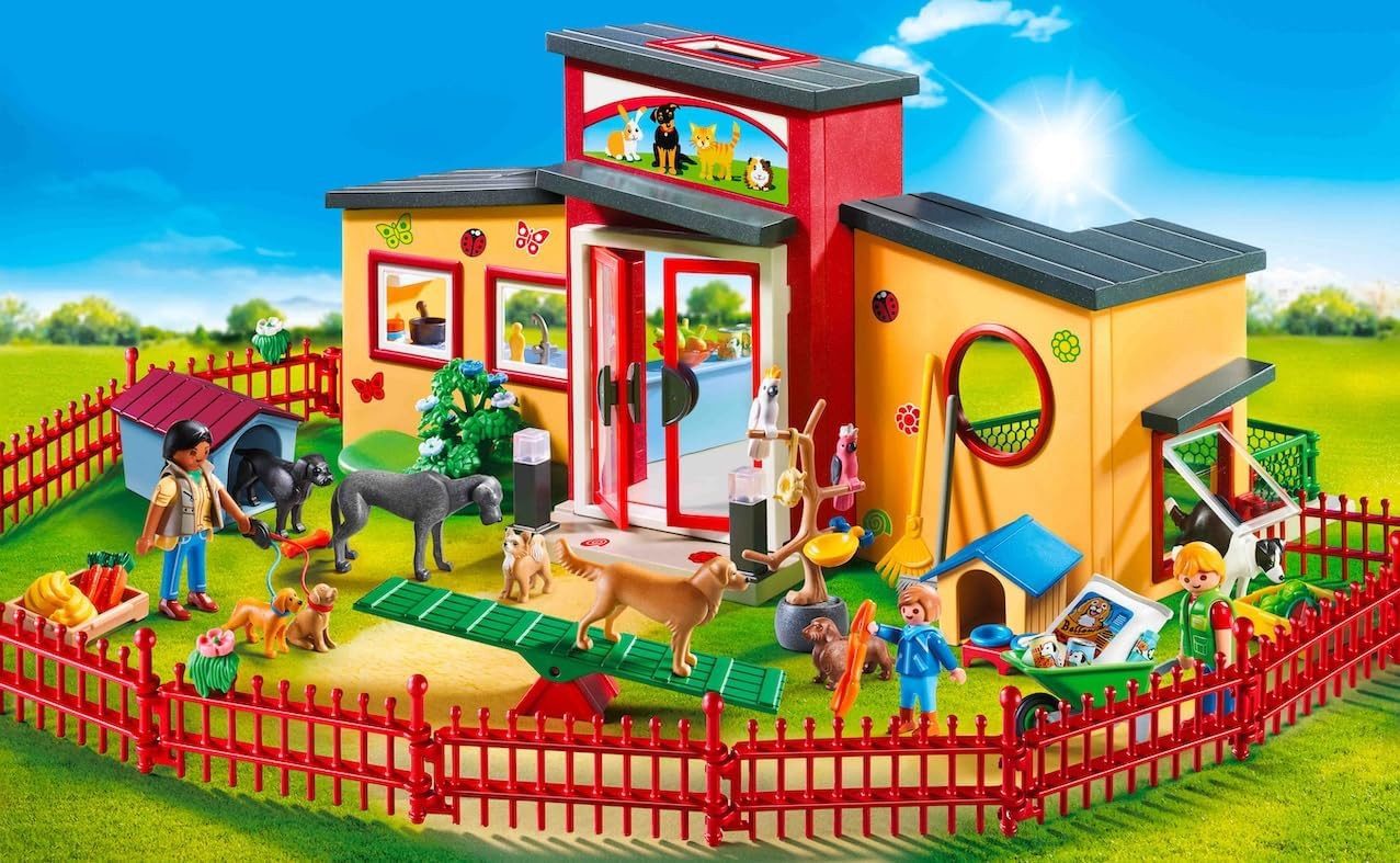 Playmobil® Konstruktions-Spielset, Bausteine, Baukasten, Haustierhotel Spielbausteine, (159 St), PM71599, ab 4 Jahren