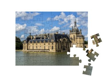 puzzleYOU Puzzle Schloss Chantilly, Oise, Picardie, Frankreich, 48 Puzzleteile, puzzleYOU-Kollektionen Frankreich