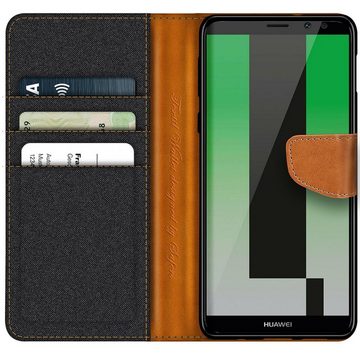 CoolGadget Handyhülle Denim Schutzhülle Flip Case für Huawei Mate 10 Lite 5,9 Zoll, Book Cover Handy Tasche Hülle für Mate 10 Lite Klapphülle