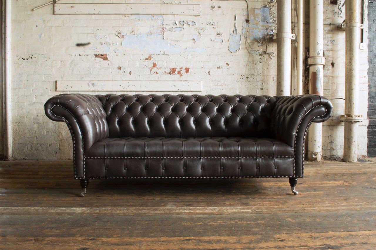 Polster JVmoebel Garnitur Sitz Luxus Couch Chesterfield Design Sofa Chesterfield-Sofa,