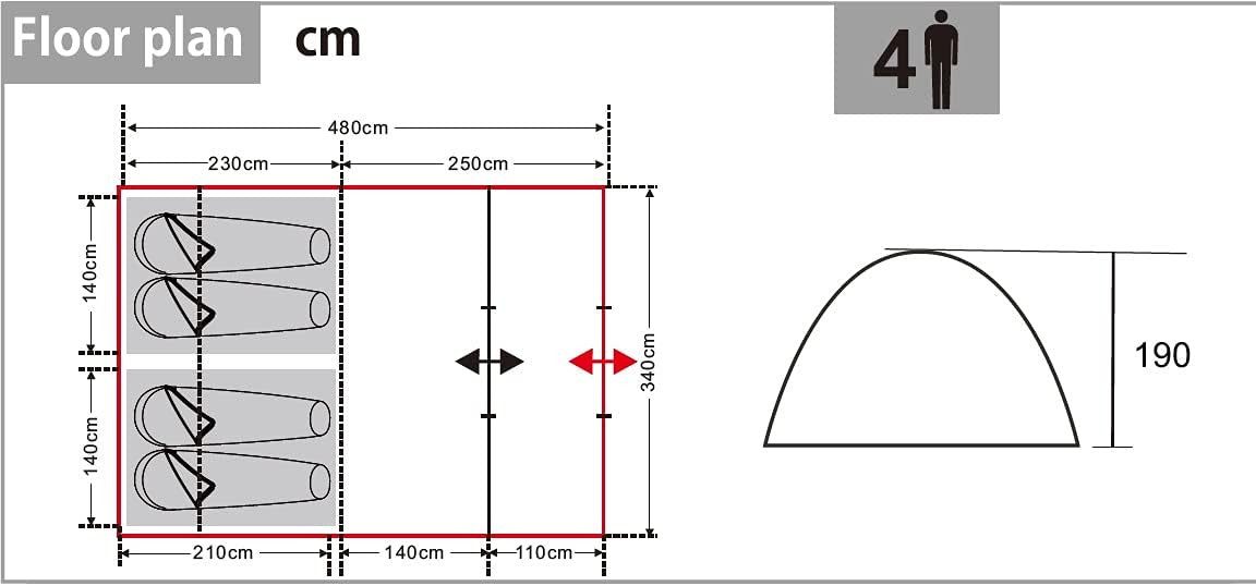 Portal Tunnelzelt Thea 4 Classic 480x340 günstig online kaufen