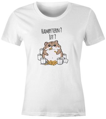 MoonWorks Print-Shirt Damen T-Shirt Spruch Motiv Virus 2020 Hamsterkäufe Klopapier Nudeln Frauen Fun-Shirt lustig Moonworks® mit Print