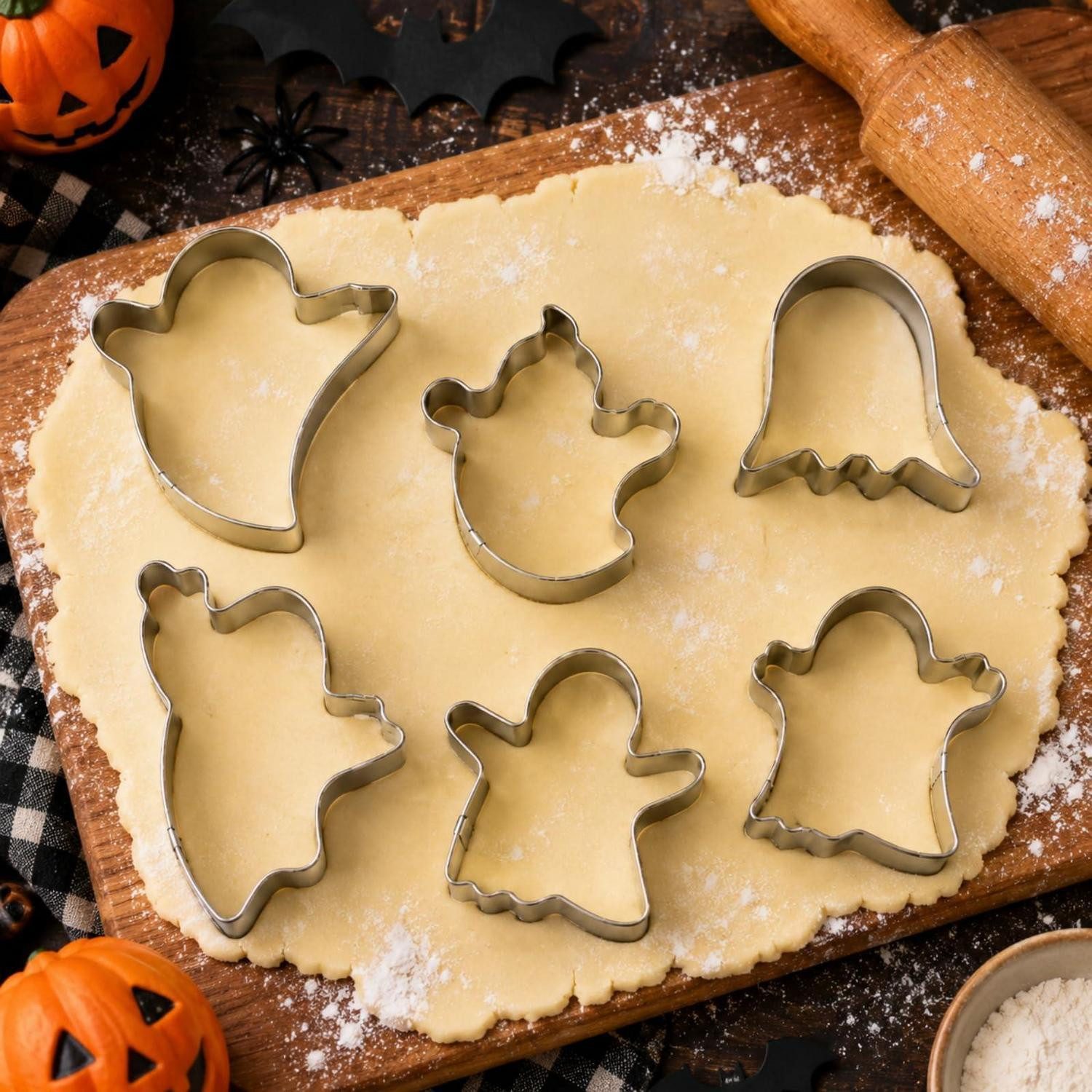 LuxusKollektion Ausstechform Ausstecher Geister 6-teilig Edelstahl Halloween, Metall, (6-St) – Bild 4 von 5