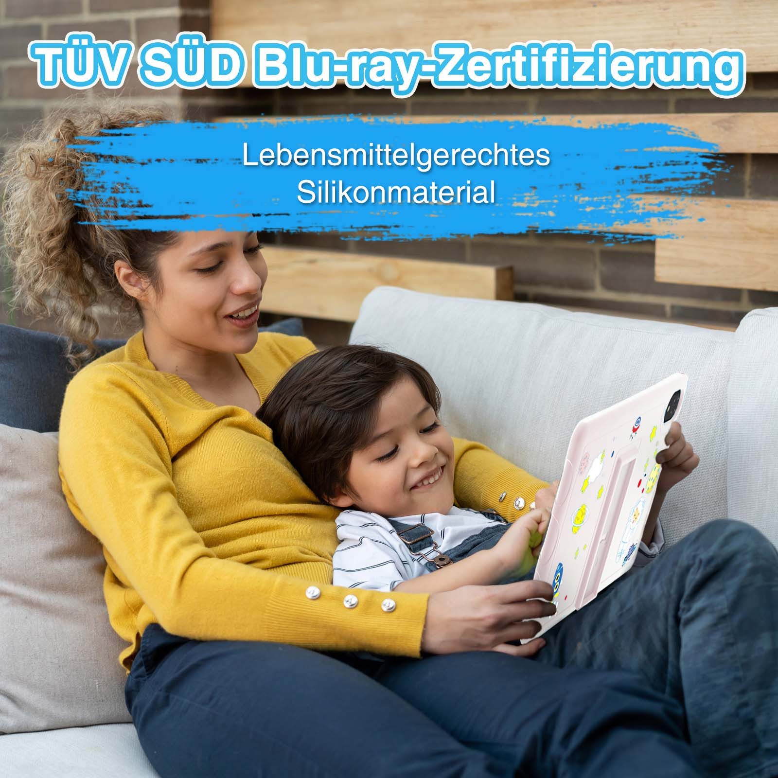 DOOGEE U10 KID 10.1 Zoll 128GB/1TB Kinder Tablet, 5MP+8MP Tablet (10.1", 128 GB, Android 14, vorinstallierte Kinder Lernsoftware und Spiele,Anti-Blaulicht)