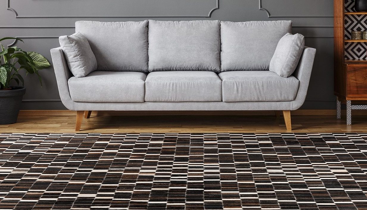 Padiro Teppich Lavin 125, rechteckig, Höhe: 8 mm, Handgenähtes und hochwertig verarbeitetes Unikat