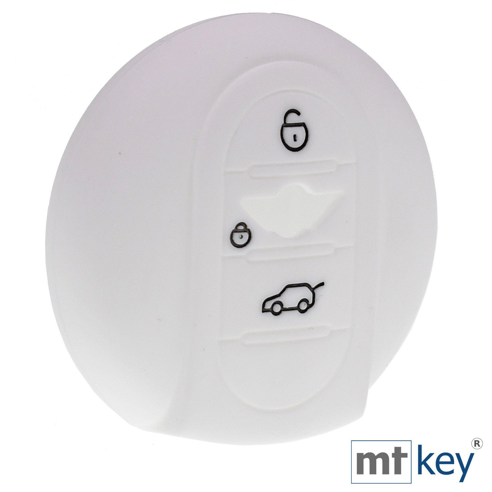 KEYLESS für Softcase Weiß F55 3 Schutzhülle Countryman mt-key F56 Schlüsselband, mit F54 Schlüsseltasche F60 F57 Silikon Clubman Autoschlüssel Tasten Mini