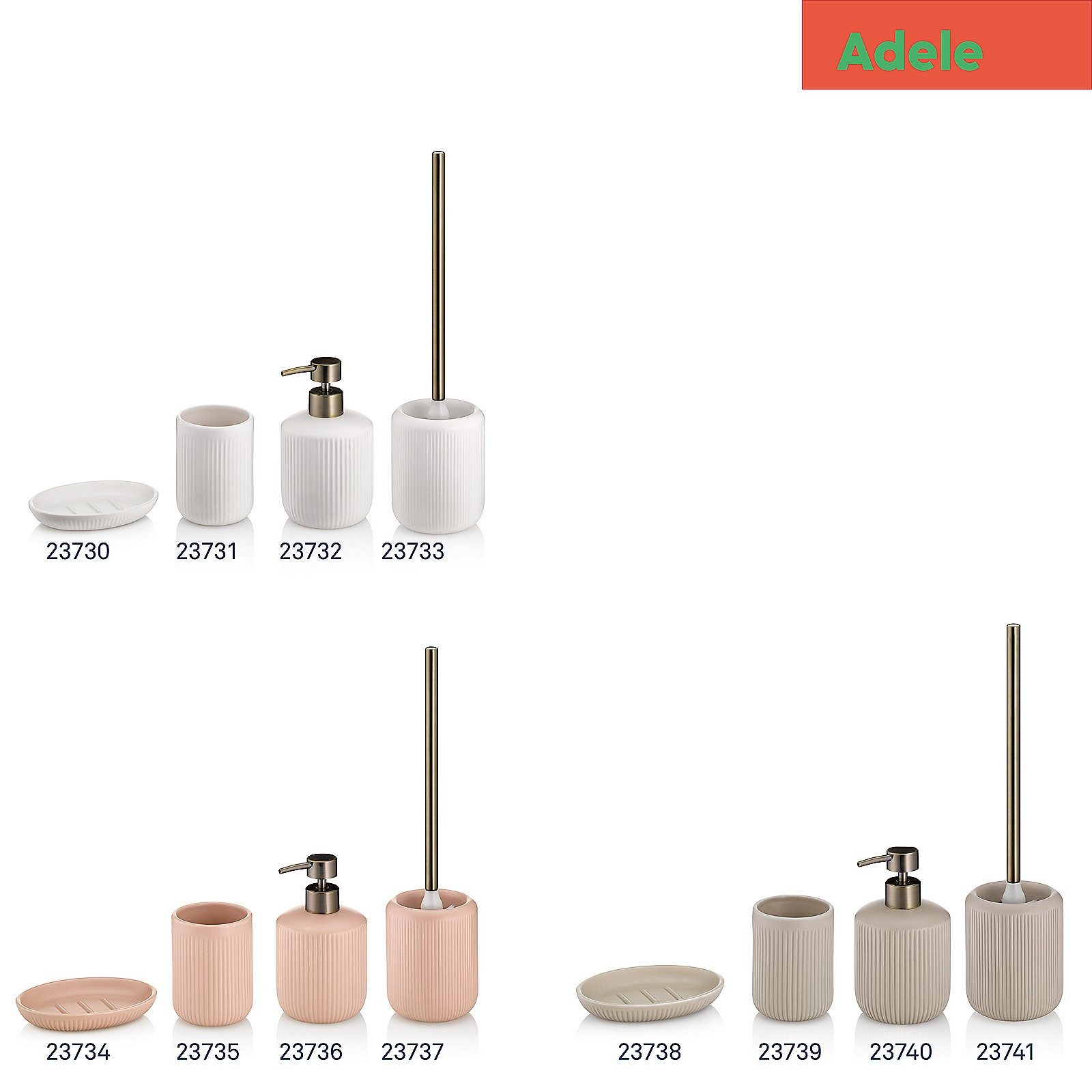 kela Zahnputzbecher Adele, moderne Riffelstruktur