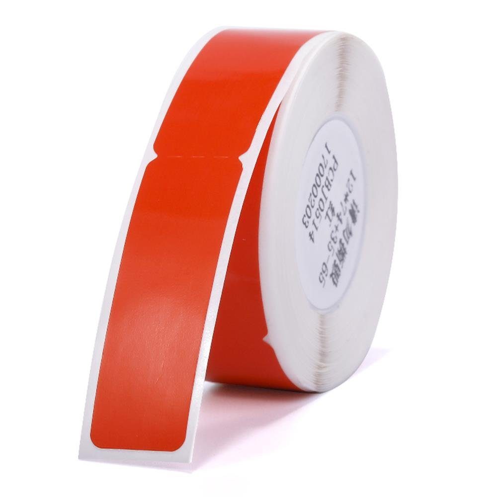 NIIMBOT Etiketten Kabeletikett 12,5x74+35mm (rot) 65 Stück, für Etikettendrucker D11 und D110