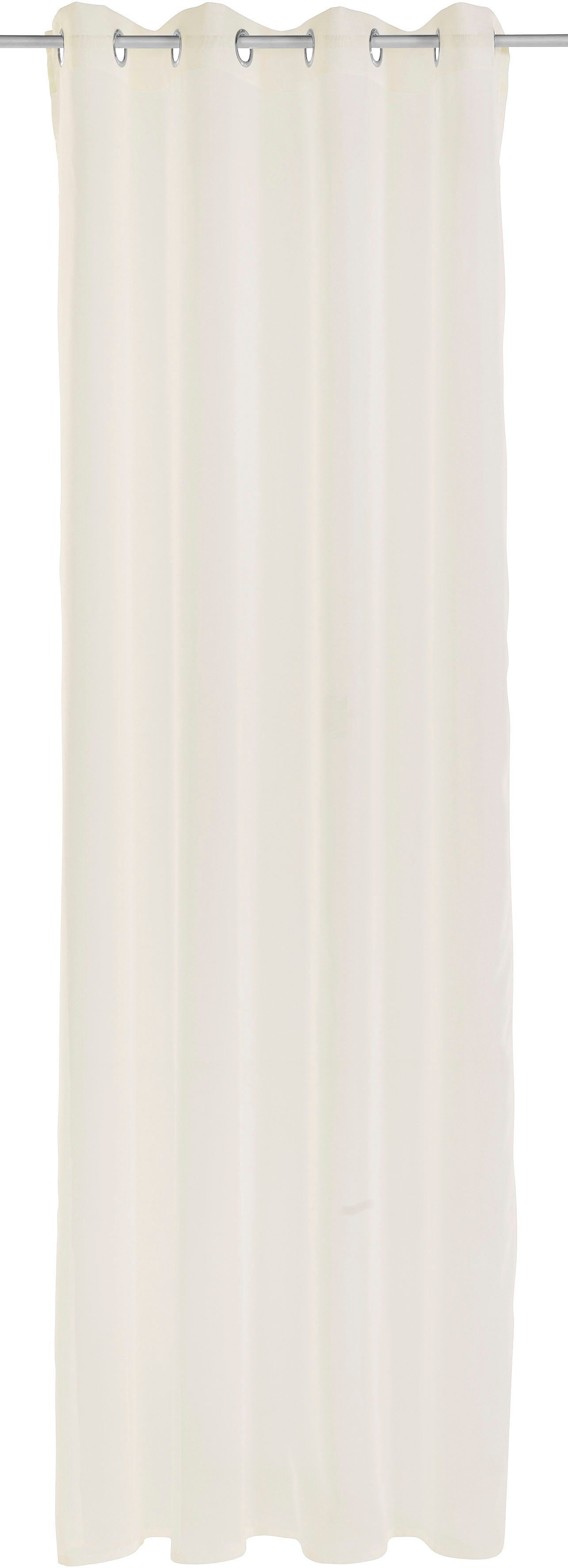 Gardine Voile, 1 Polyester, Schal, pflegeleicht Ösen (1 XANA, home, my St), einfarbig, transparent, creme