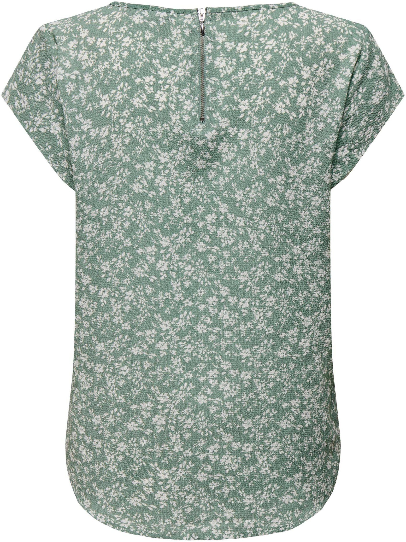 ONLY Shirtbluse ONLVIC S/S green Print AOP Lime TOP aop PTM NOOS mit