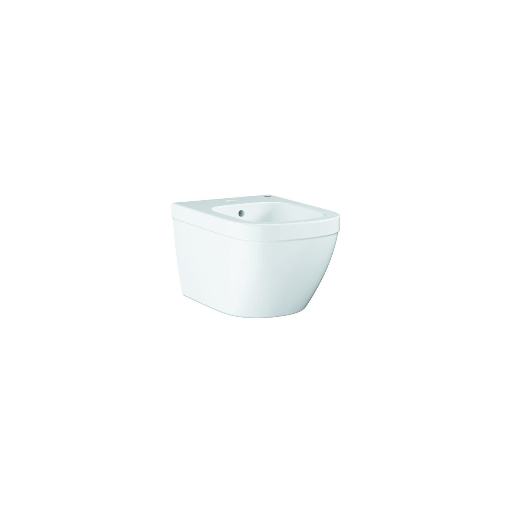 Grohe Waschbecken Grohe Wandbidet Euro Keramik alpinweiß, 1 Hahnloch mit Überlauf