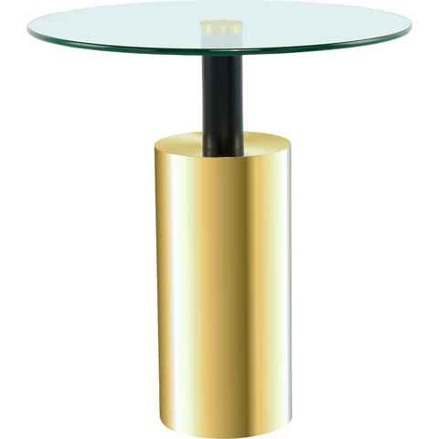 Kayoom Beistelltisch Beistelltisch Rosanna 525, Runde Tischplatte, edles Design, zeitlose Farben, Sockel: Ø 15 cm