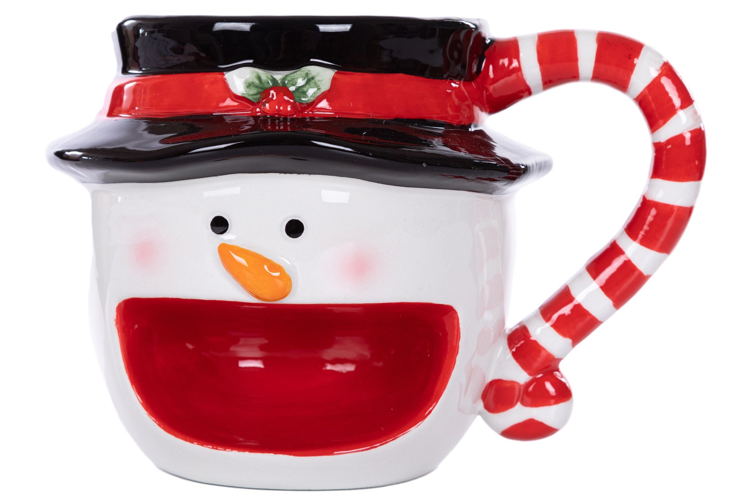 Wohnando Becher Niedlicher Becher mit praktischer Kekshalterung im Schneemann-Design, dolomite