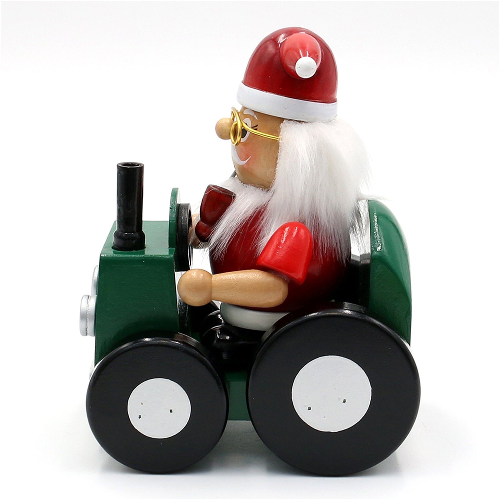 (1 SIGRO Holz Santa, Räucherfigur St) Traktor mit Räuchermännchen