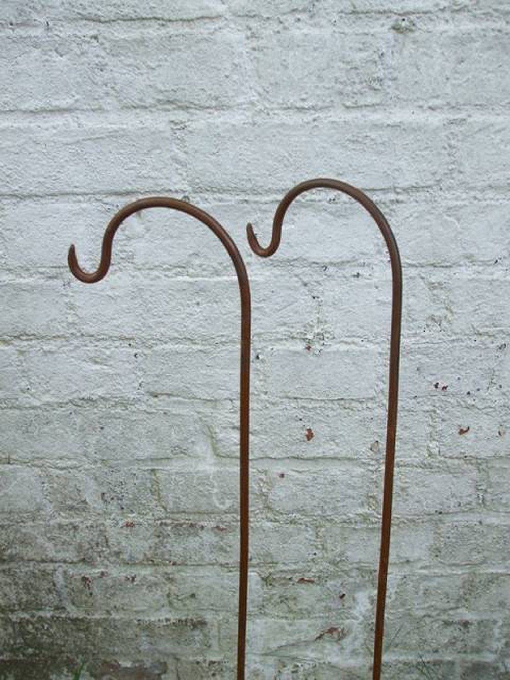 Deko-Impression Rankhilfe 2er-Set Gartenstab m. Haken Laternenhaken Blumen Eisen Rost, 2 St. – Bild 2 von 4