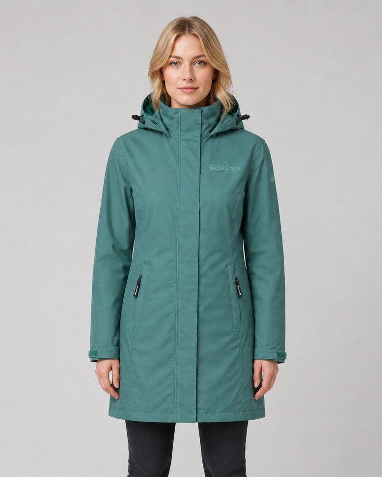 DEPROC Active Outdoorjacke LAVAL LONG WOMEN Longjacke, Funktionsmantel, Wanderjacke auch in Großen Größen erhältlich
