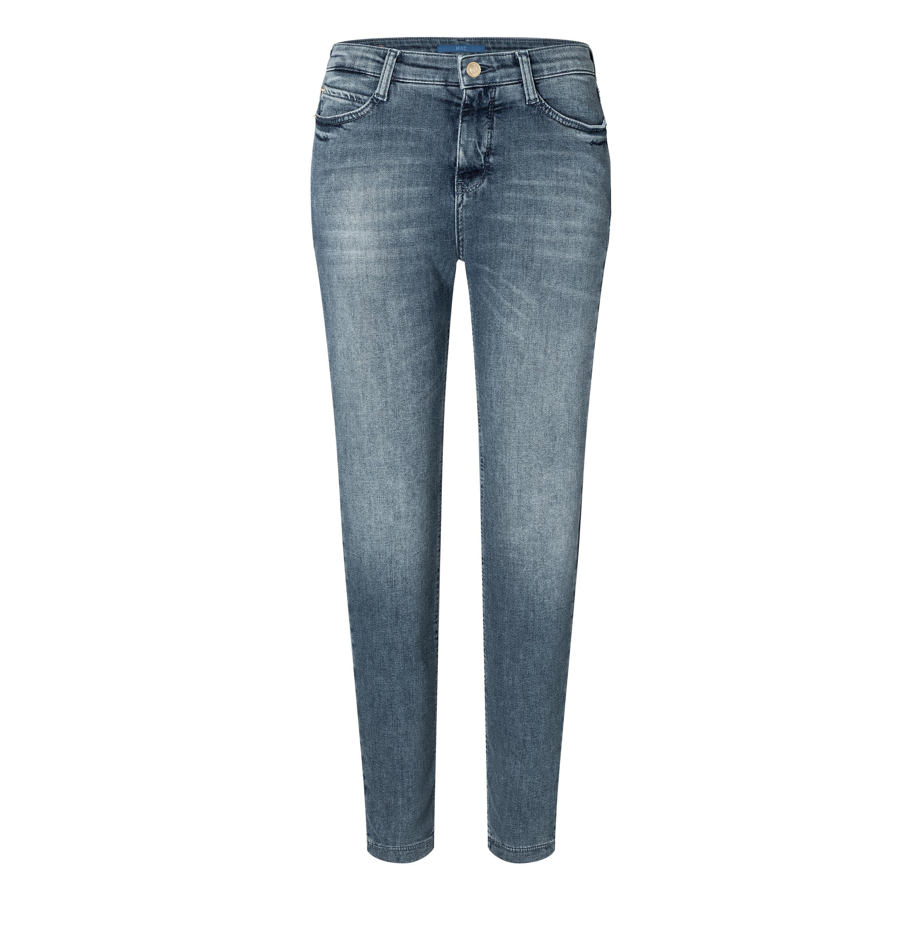 Stretch-Jeans MAC SKINNY high-low green-blue wash 5996-92-0389 D556