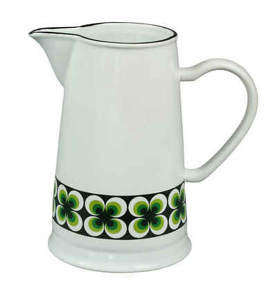 Capventure Kanne Kurg Kanne Wasserkrug Karaffe Vase Keramik 1,6l Retro Ramona Cabanaz