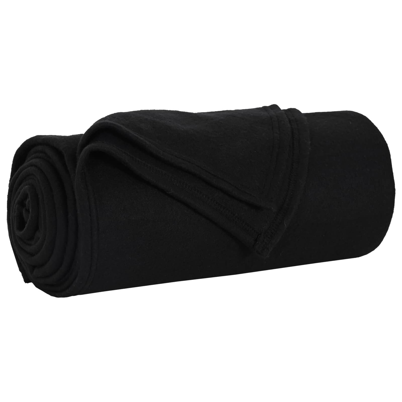 vidaXL Bettüberwurf Überwurfdecke Schwarz 200 x 150 cm Fleece