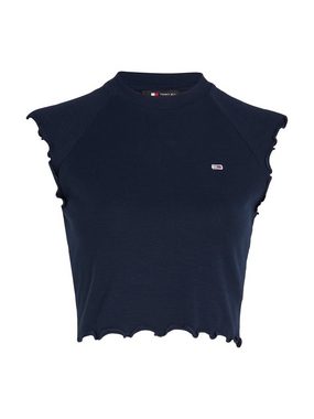 Tommy Jeans T-Shirt TJW SLIM CRP BABYLOCK RIB TEE mit gewelltem Abschlüssen am Ärmel & Saum