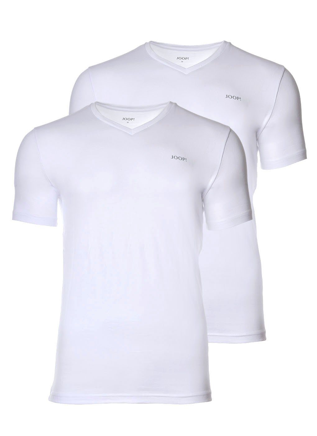Joop! T-Shirt Herren Unterhemd, 2er Pack - T-Shirt, V-Neck Weiß
