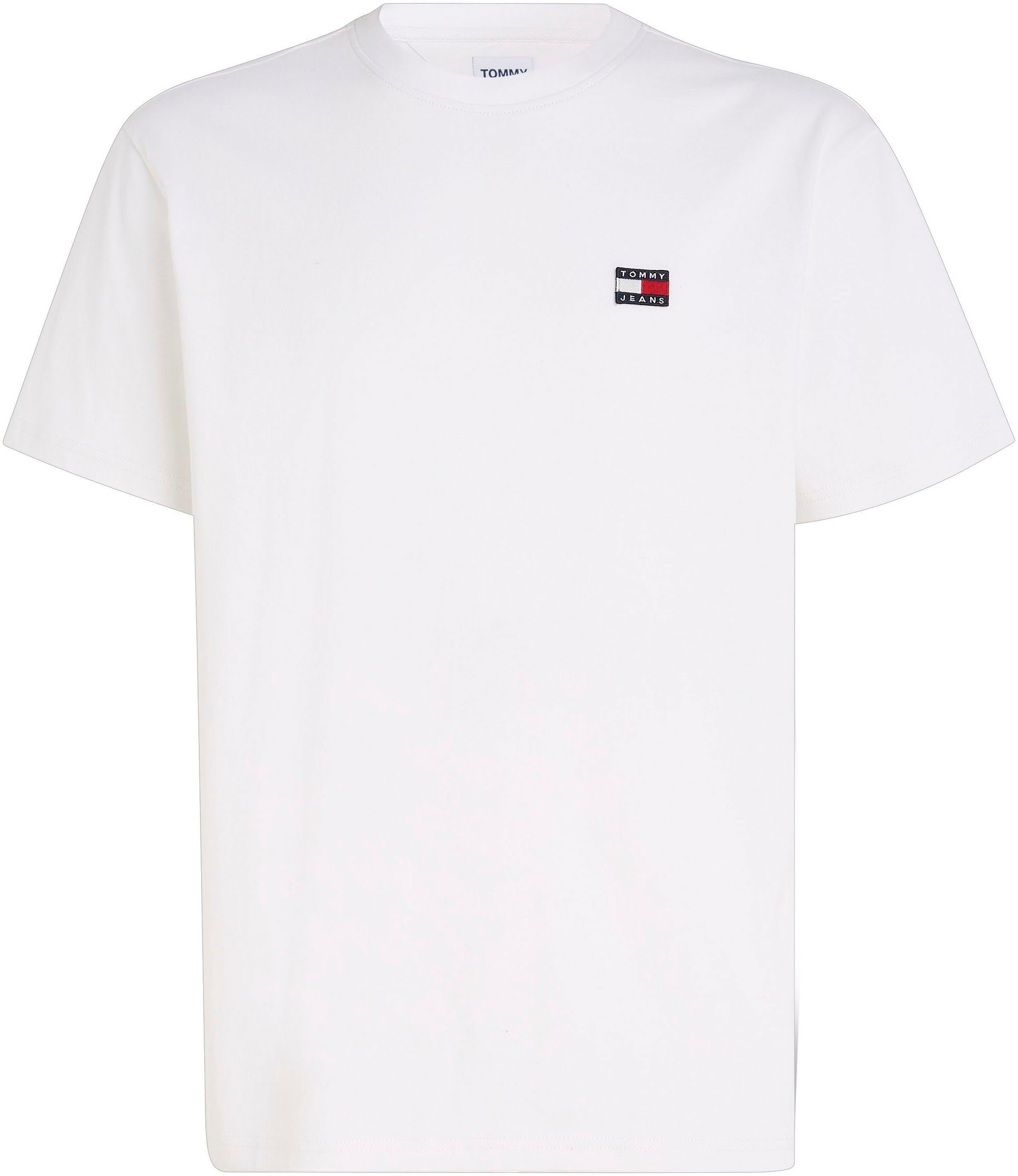 Tommy Jeans CLSC mit BADGE TOMMY XS TEE White TJM Rundhalsausschnitt T-Shirt