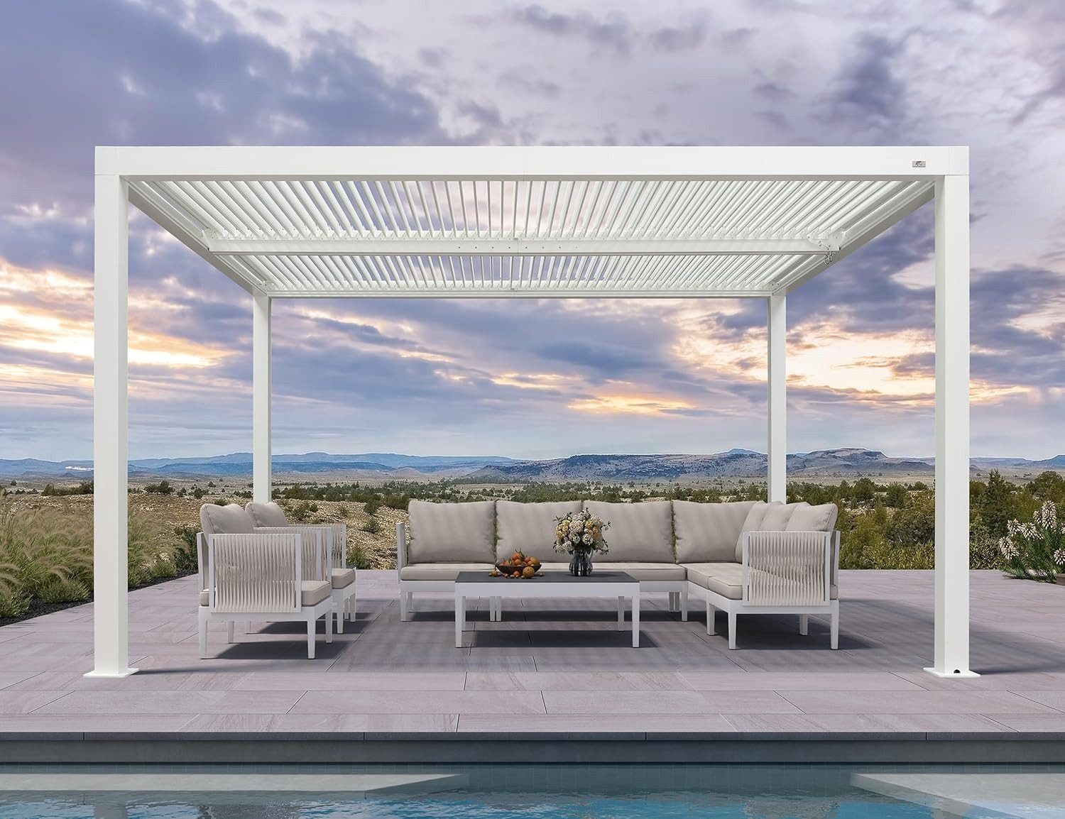 PURPLE LEAF Pergola Pavillon mit Lamellendach günstig online kaufen