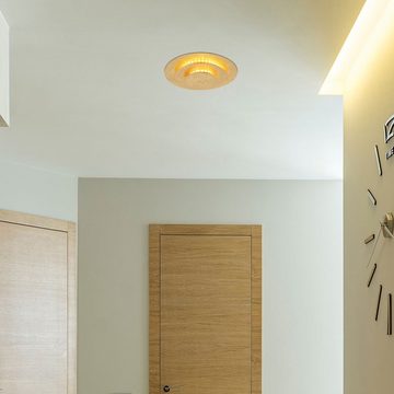 Globo LED Deckenleuchte, LED-Leuchtmittel fest verbaut, Warmweiß, Deckenleuchte Deckenlampe Wohnzimmerlampe gold LED Schlafzimmerlampe