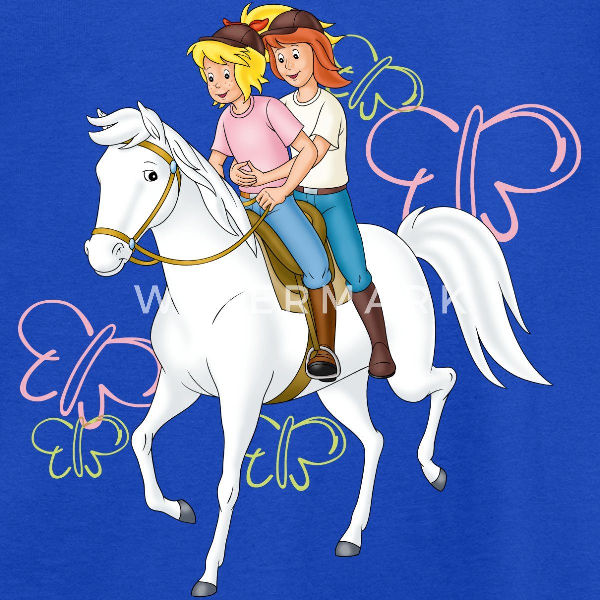 Spreadshirt T-Shirt Bibi Und Tina Reiten Auf Stute Sabrina Kinder T-Shirt (1-tlg)