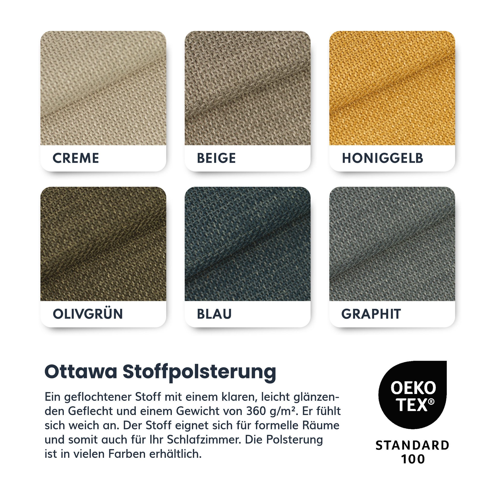 FDM Polsterbett ALMADA modern mit Bettkasten MADE IN EU - mit Ottawa Bezug (verfügbar 90x200 120x200 140x200 160x200 180x200cm, Bettrahmen, Bett, mit großen gep – Bild 4 von 5