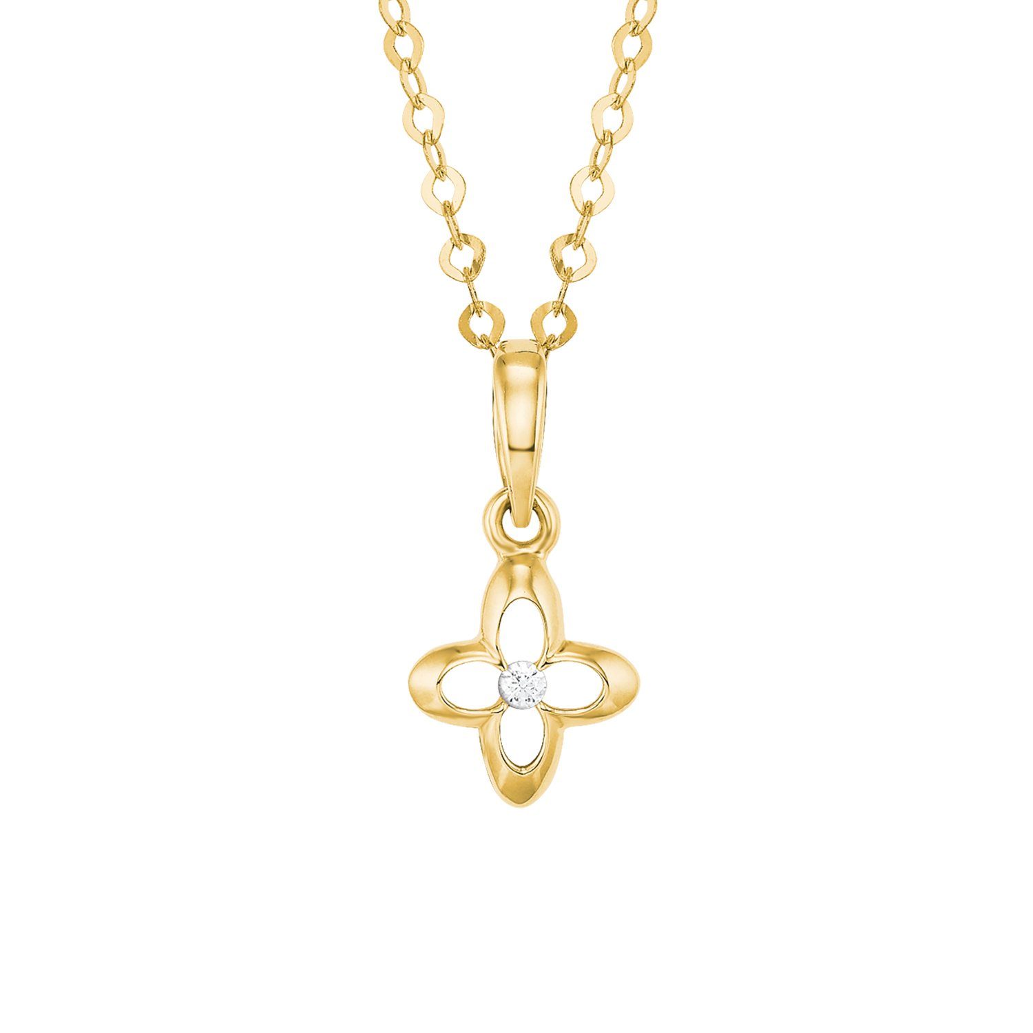 Amor Goldkette »für Damen, Gold 585, Zirkonia (synth)« (2-tlg., Kette mit  Anhänger) online kaufen | OTTO