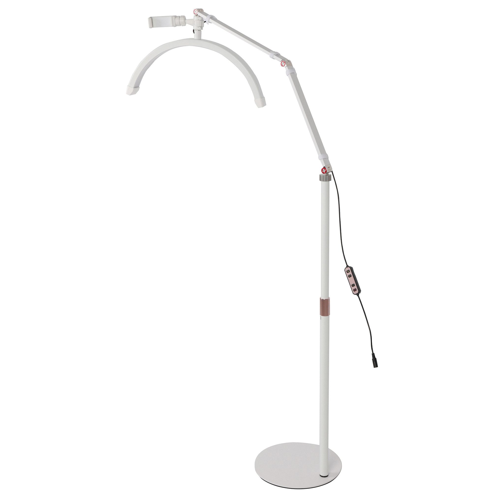 ayex UV-Reflektorlampe Halbmond-Bodenfülllicht 20W LED dimmbar 360° drehbar HD-M2X white – Bild 2 von 5