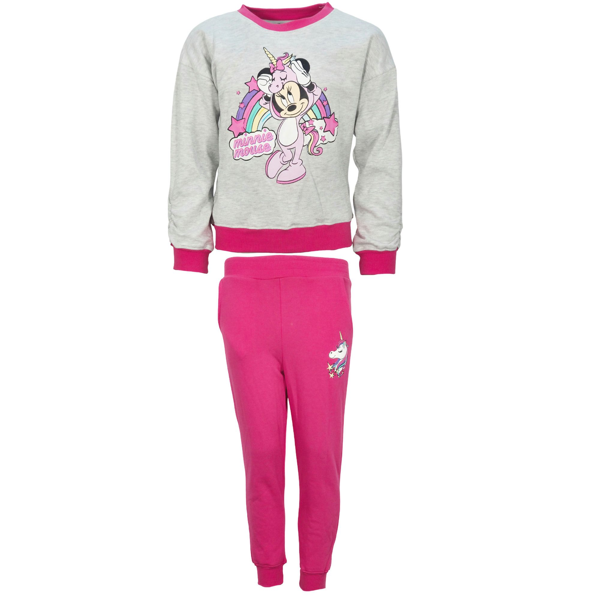 Disney Jogginganzug Disney Minnie Maus Kinder Jogginganzug 2tlg Sportanzug Pullover & Hose (2-tlg), Gr. 98 bis 140