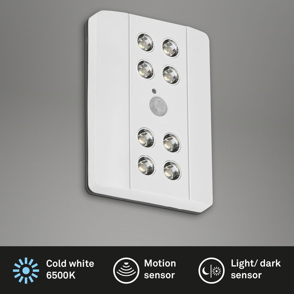 Briloner Leuchten Wandleuchte 2255-086, Leuchtdauer einstellbar, LED fest integriert, 2700K - Extra-Warmweiß