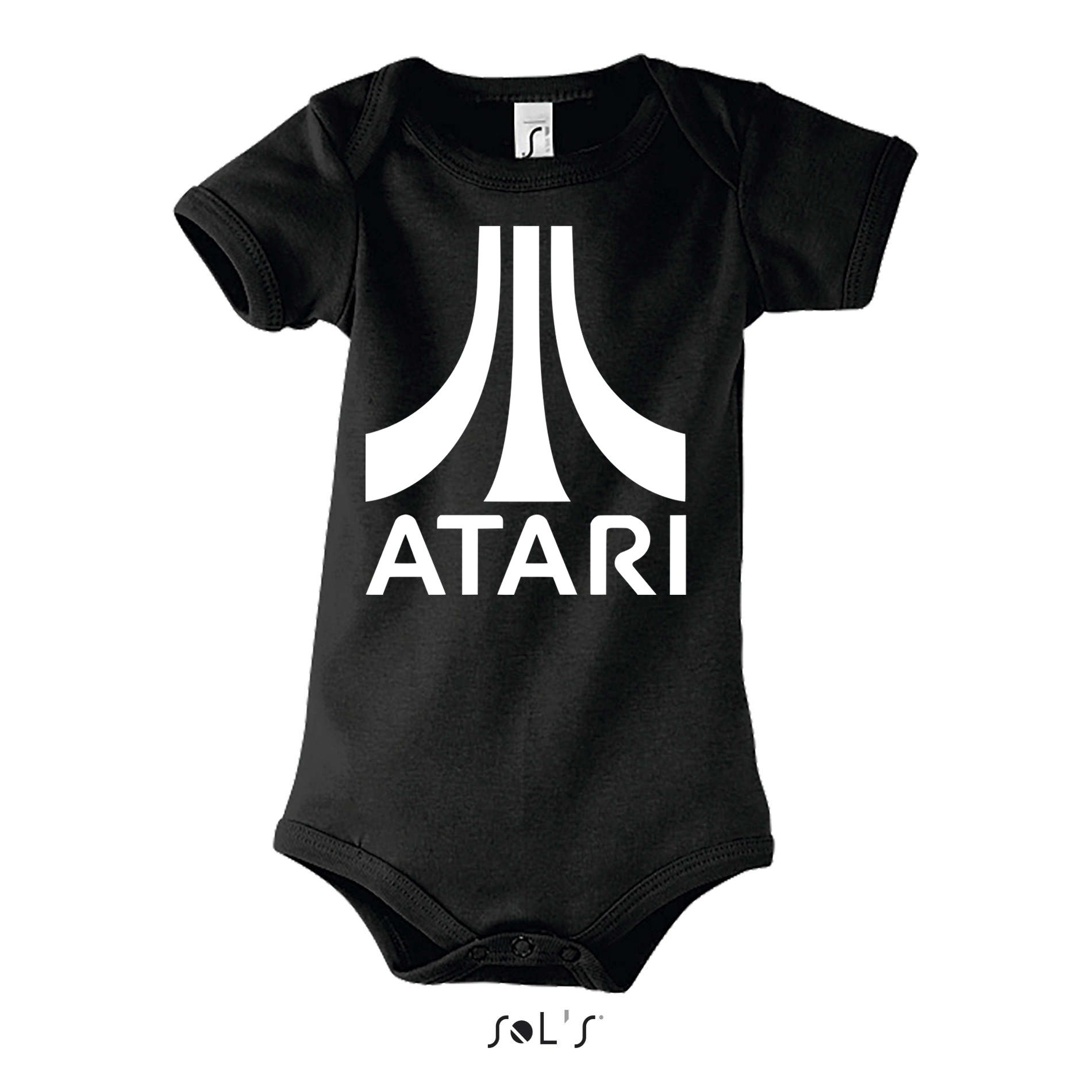 Blondie & Brownie Strampler (Einzelstück, Einzelartikel) Baby Body mit Atari Print Baumwolle Kurzarm soft Alltag Fit Kinder Set