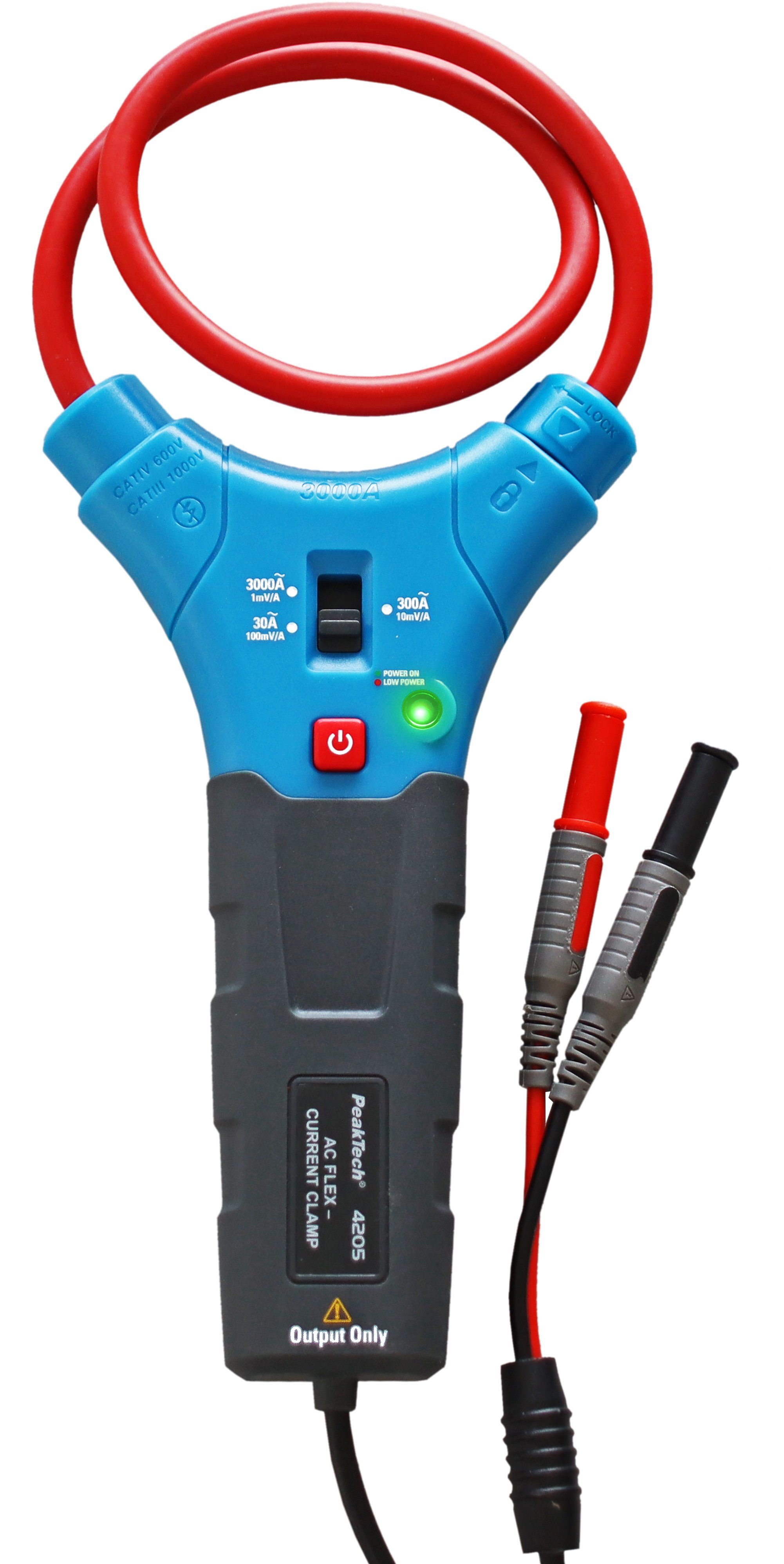 Multimeter PeakTech 4205: Flexible Stromzange 3000 A AC / 4mm Stecker
