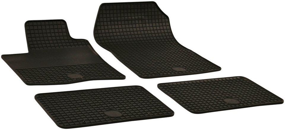 WALSER Passform-Fußmatten (4 St), für Renault Twingo Schrägheck, für  Renault Twingo II 03/2007-Heute, Renault Twingo III 09/2014-Heute