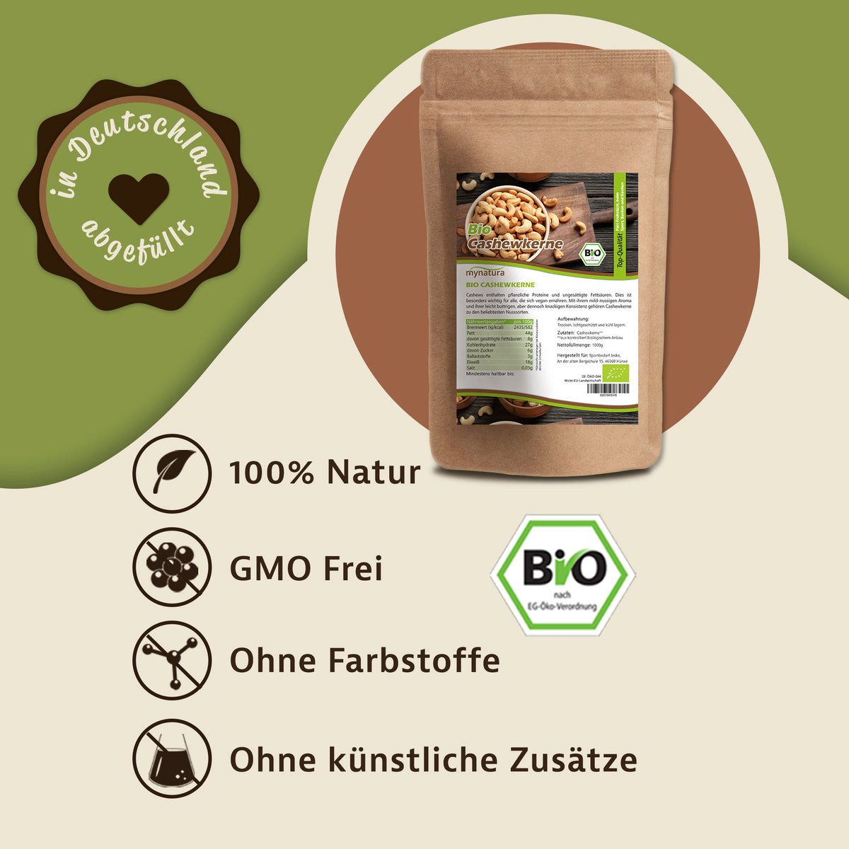 Mynatura Samen Mynatura Bio Cashewkerne
