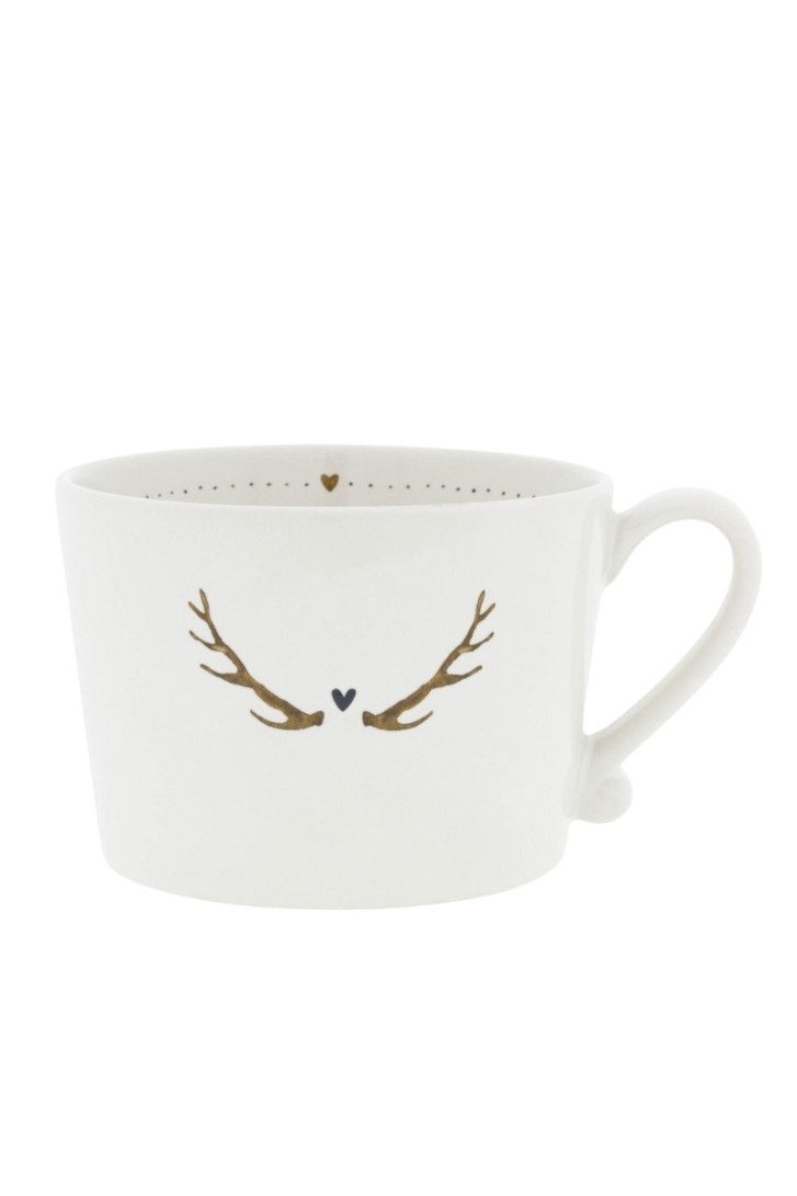Bastion Collections Geschirr-Set Bastion Collections Tasse - DEER - weiß