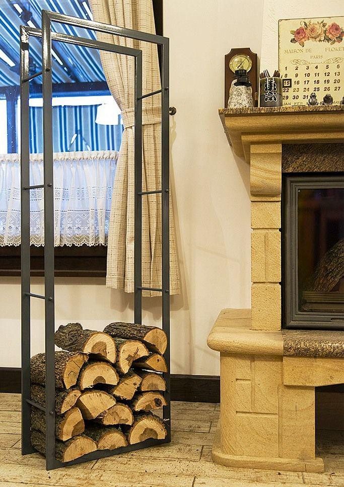 DanDiBo Blumenhocker XXL Grau 80005 Kaminholzständer 150 cm Holzkorb Kaminholzhalter